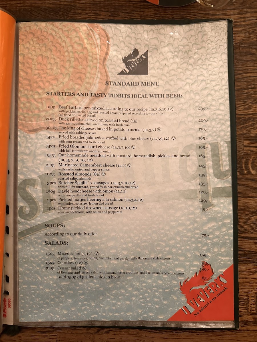 Menu Restaurace U Veverky-10