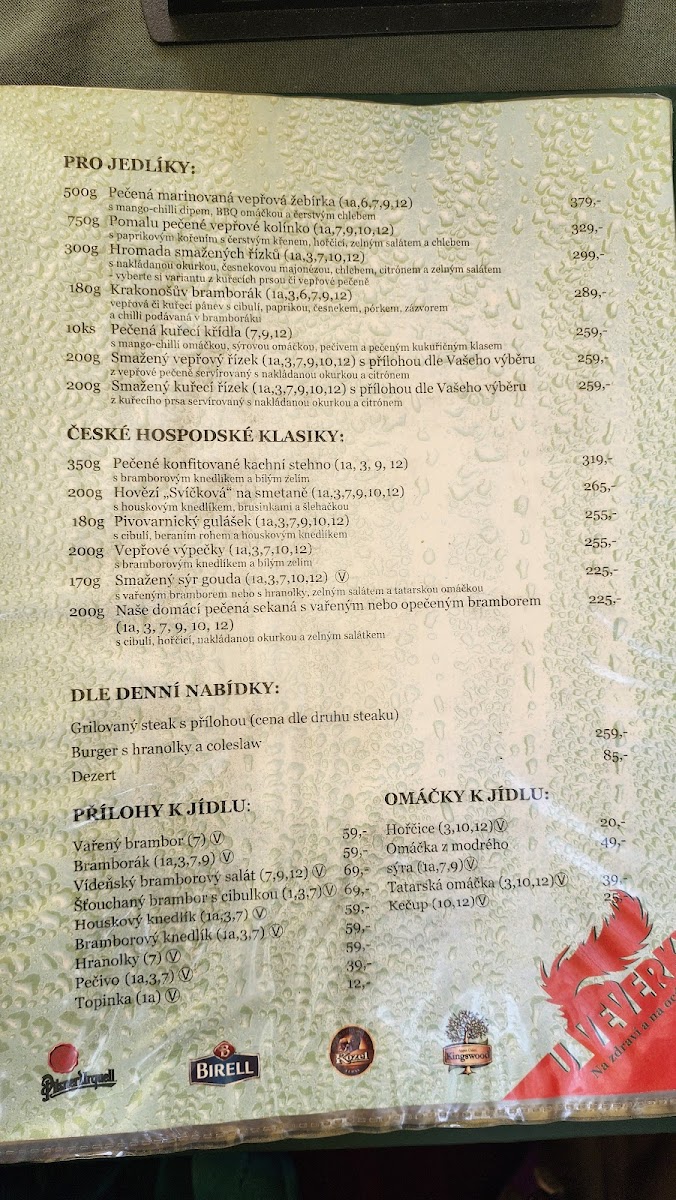 Menu Restaurace U Veverky-2