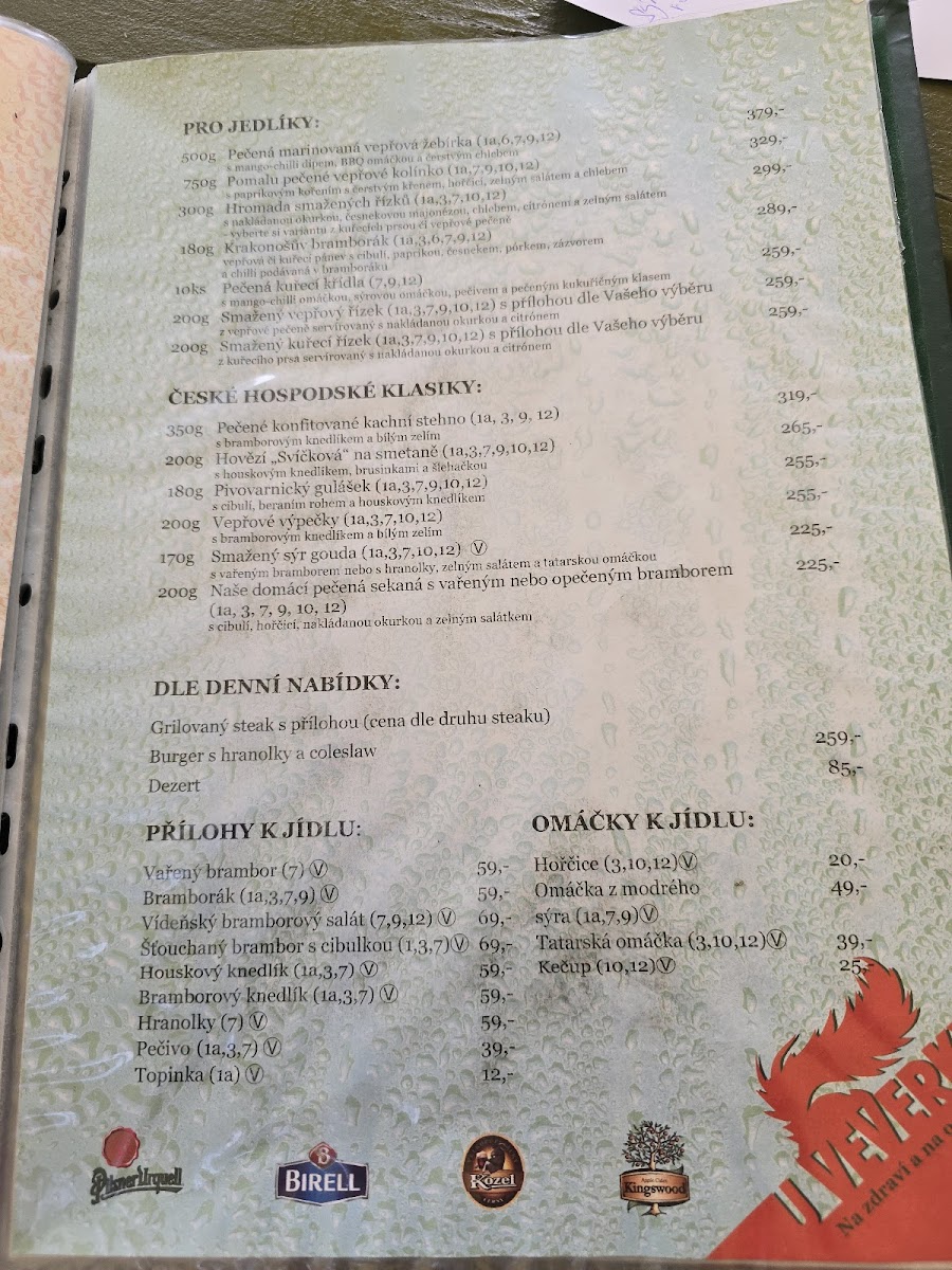 Menu Restaurace U Veverky-9
